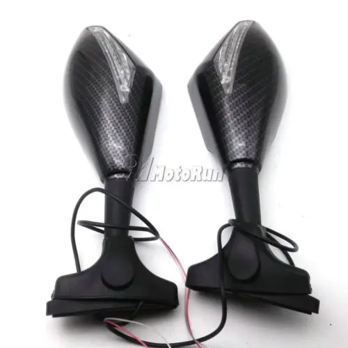 Мотоцикл светодиодный поворотник зеркала для KAWASAKI NINJA 6R 9R 650R 250R 636/Yamah YZF R1 R6 R6S/SUZUKI GSXR 600 750 1000 KATANA