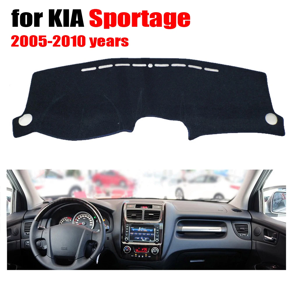 

Автомобильный коврик для приборной панели RKAC, коврик для KIA Sportage 2005-2010 лет, левый руль, коврик для приборной панели, крышки для автомобиля