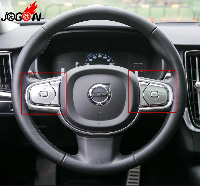 Для Volvo XC60 XC90 S90 V90 V40 Кнопка регулировки руля накладка наклейка серебро и черный