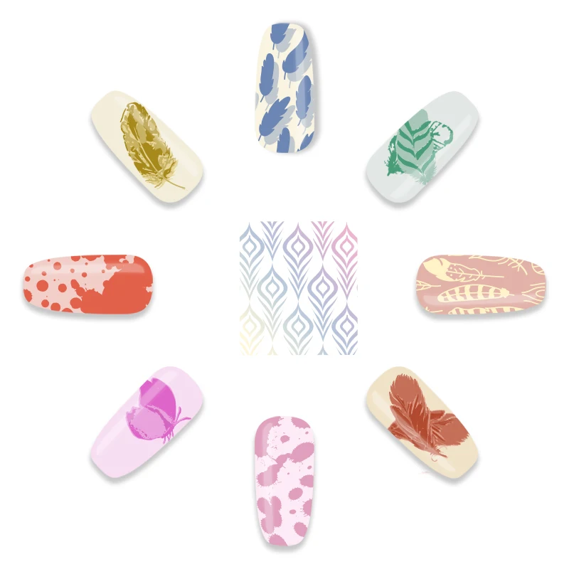 NICOLE DIARY Рождественская пластина для стемпинга прямоугольная круглая серия Overprint