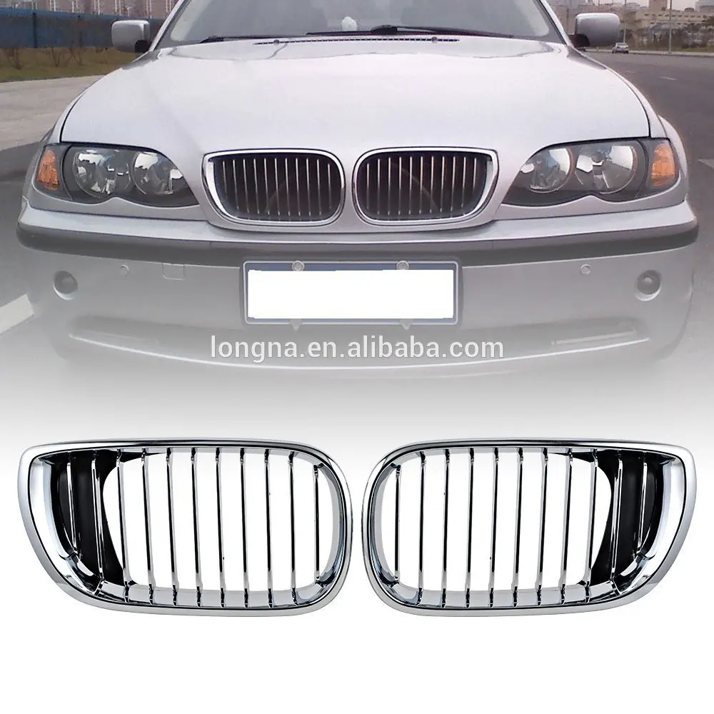 Хромированная Европейская Передняя верхняя носовая решетка для 02 05 BMW E46 3 серии 320