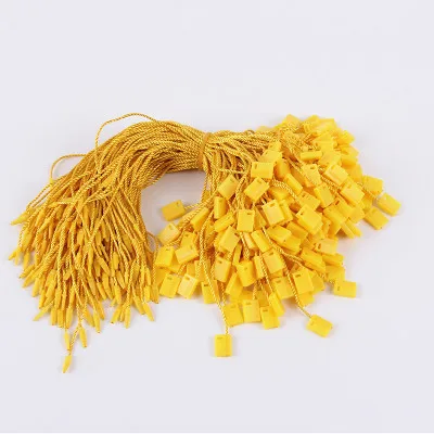 Golden yellow Веревка для одежды 18*8 мм многоцветные шнуры полиэфирные подвесные планшеты для одежды сумки бирки карты DIY аксессуары для одежды 100 шт - Цвет: Golden yellow
