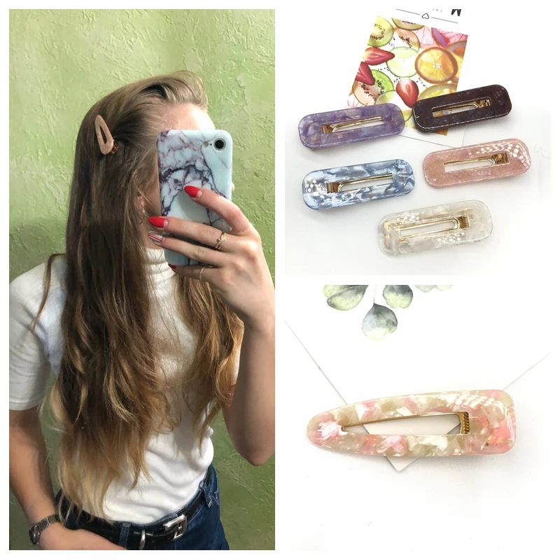 Модные женские Винтажные заколки для волос Леопардовый зажим геометрическая