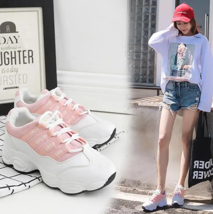 Tenis feminino/Женская обувь белые кроссовки 2019 женская на платформе sapato chaussures scarpe donna