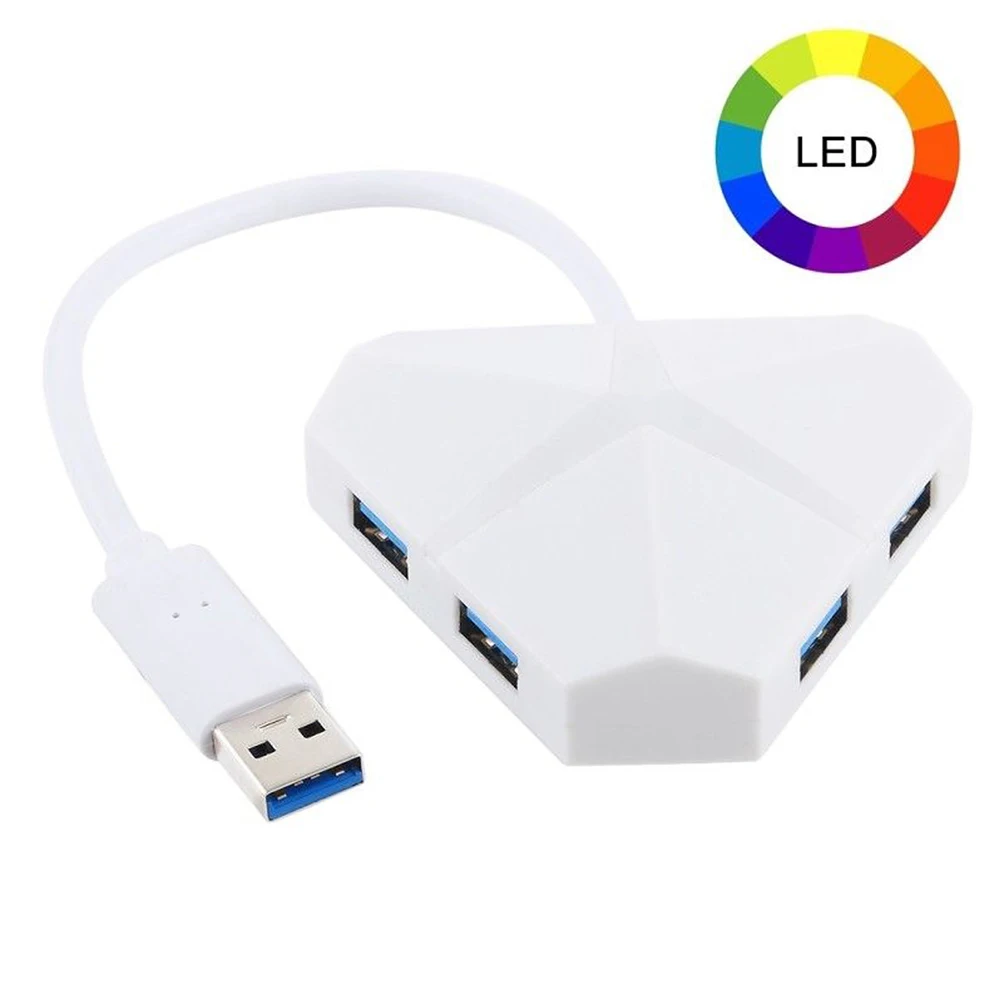 Высокоскоростной 4-портовый концентратор USB 3 0 5 Гбит/с разделитель треугольного