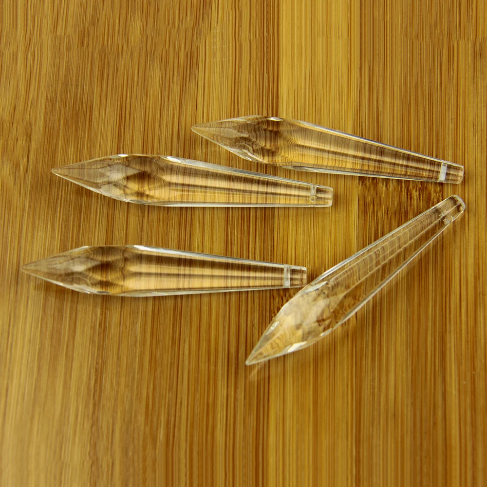 

76mm 25.4 inch Glass Crystal U-drop Icicle Prism Suncatcher Crystal Drops For Chandeliers 224Pcs/lot