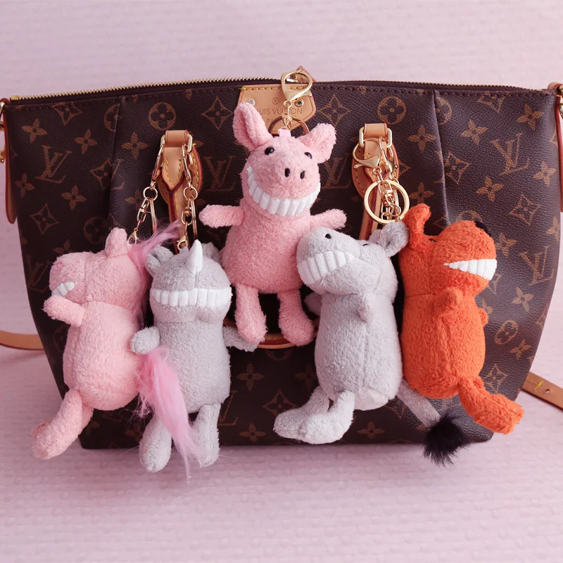 16 различных плюшевая кукла животного плюшевые брелки для ключей каваи свинья
