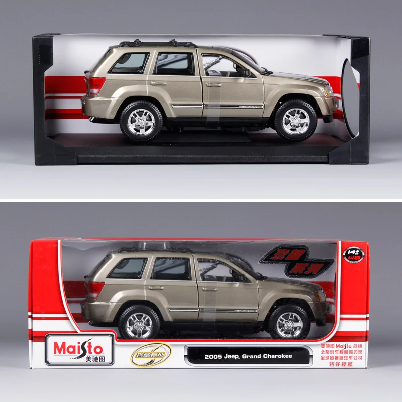 Maisto 1:18 2005 jeep grand cherokee Хаки Синий Модель автомобиля Большой игрушечный джип модель