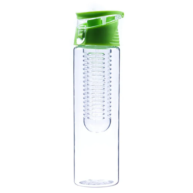 BPA бесплатные пластиковые бутылки для воды Велоспорт Спорт Фрукты Заварки бутылка для лимона сок велосипед Флип крышка контейнер