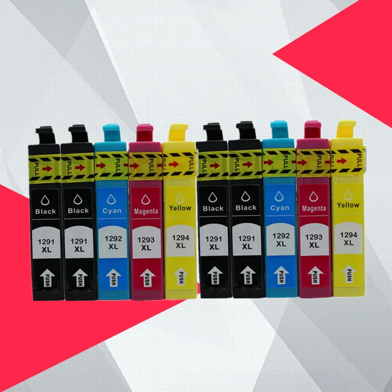 10PK совместимый T1291 T1295 T 1291 чернильный картридж для принтера EPSON 129XL 12XL stylus SX235W SX425W