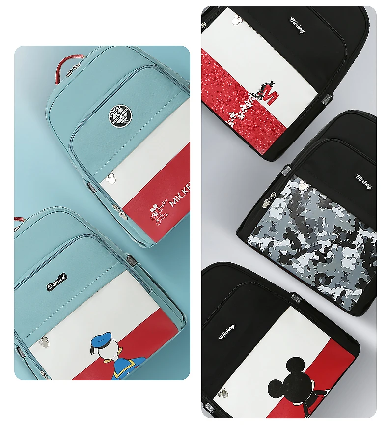 Disney PU кожаная сумка для беременных материнская сумка для подгузников Большая вместительная Детская сумка рюкзак для путешествий дизайн кормящих подгузников Сумка для ухода за ребенком