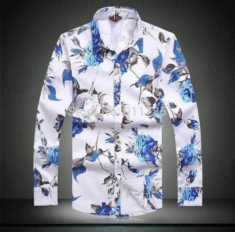 Новинка 2017 Сезон весна Цветочный узор Тисненный без футболки для глажки мужчин