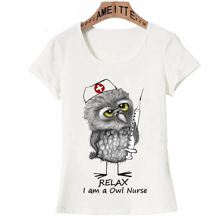Keep calm i'm a cute Футболка с принтом "Nurse" Новая летняя популярная женская футболка милые повседневные топы с забавным мультяшным дизайном женские футболки