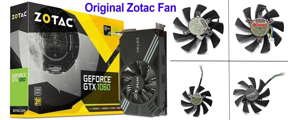 85 мм DC 12 В 4Pin VGA кулер Замена вентилятора для Zotac GTX1060 6 ГБ GTX 1060 3 ГБ Мини HP RX480 HPRX480 Графика Видеокарта DIY