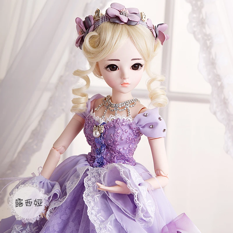 Бесплатная доставка 60 см BJD кукла игрушки высокое качество китайская Кукла 18