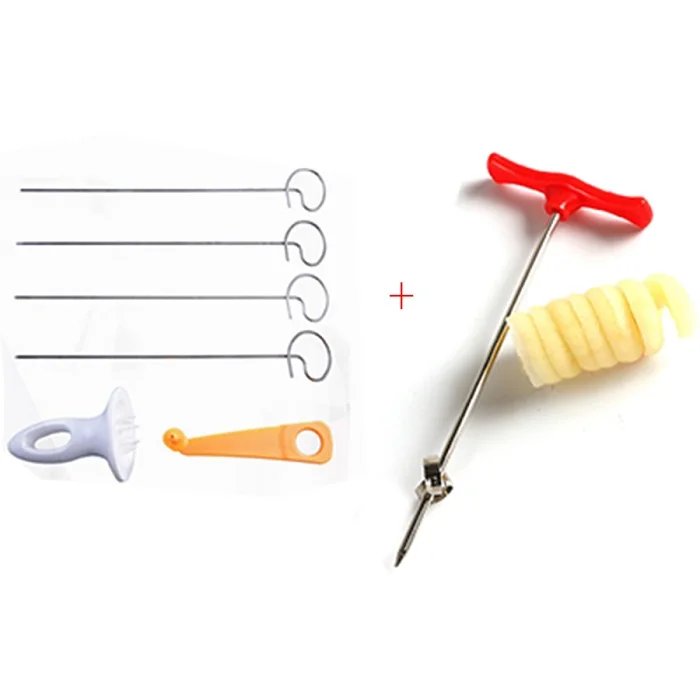 Vegetable Slicer Transhome овощерезка 2 шт./компл. Картофельная спиральная овощерезка спираль ручные рулонные спиральная овощерезка производства картофельных чипсов типа Пособия по кулинарии инструменты - Цвет: Vegetable Slicer