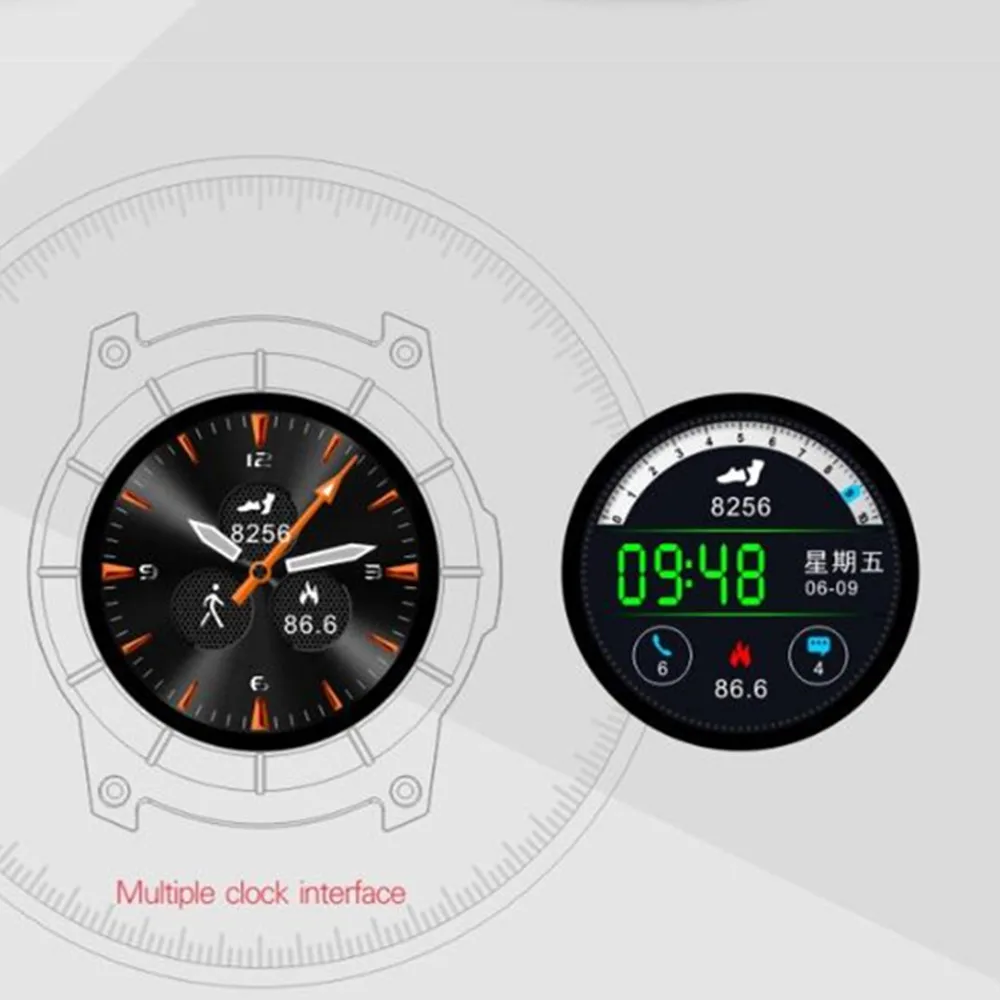 Origina Heart Rate Monitor Sport Waterproof SIM Card S958 GPS Smart Watch Support Bluetooth 4.0 Smartwatch for Android IOS Phone |