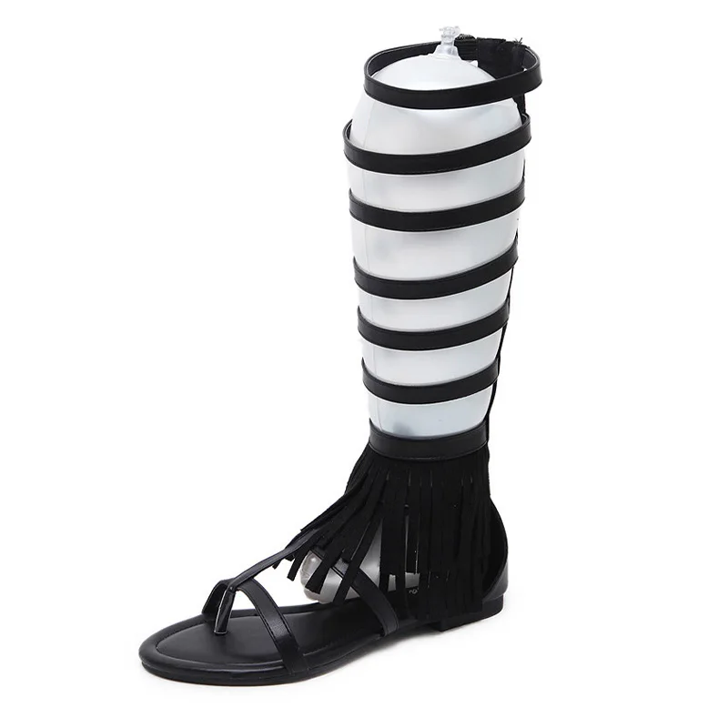 ST ужин торговля Лето вьетнамки туфли на плоской подошве бахрома Римские сандалии