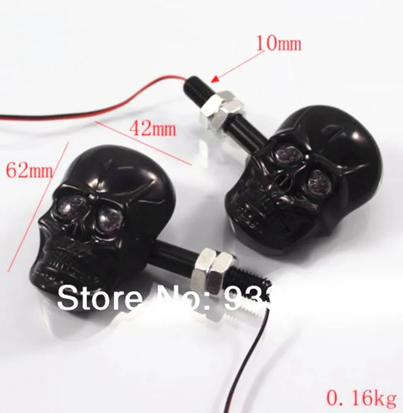 Фонарь указателя поворота с черепом светодиодная подсветка Янтарного цвета для