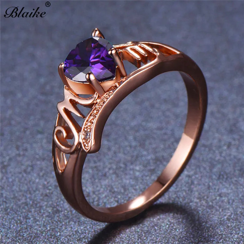 Новинка 2019 кольца Blaike с белым/фиолетовым Цирконом для женщин на день матери