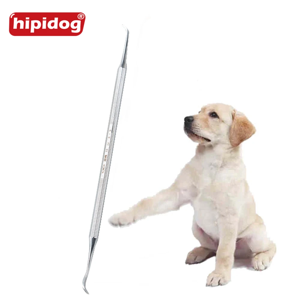 Hipidog собака двойной головкой зубного камня исчисление скребок для удаления