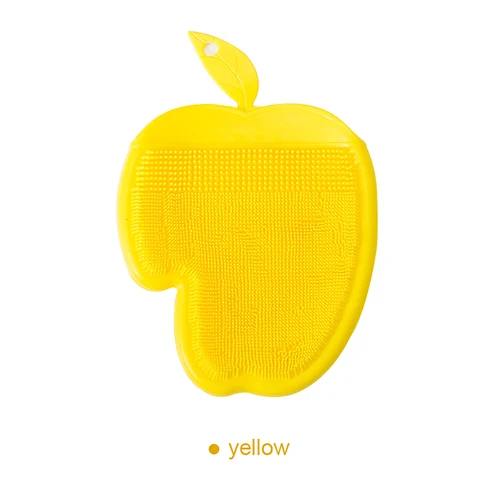 yellow Многофункциональные изоляционные перчатки для духовки, силиконовая миска для посуды, фруктовая щетка для чистки овощей, коврик для кастрюли, щетка для мытья, кухонный помощник - Цвет: yellow