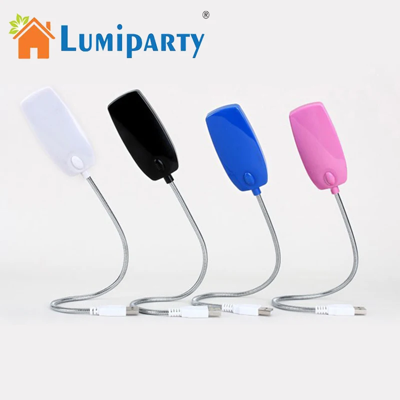 LumiParty USB Гибкая мини лампа Для Книг Регулируемая 28 Светодиодная настольная для