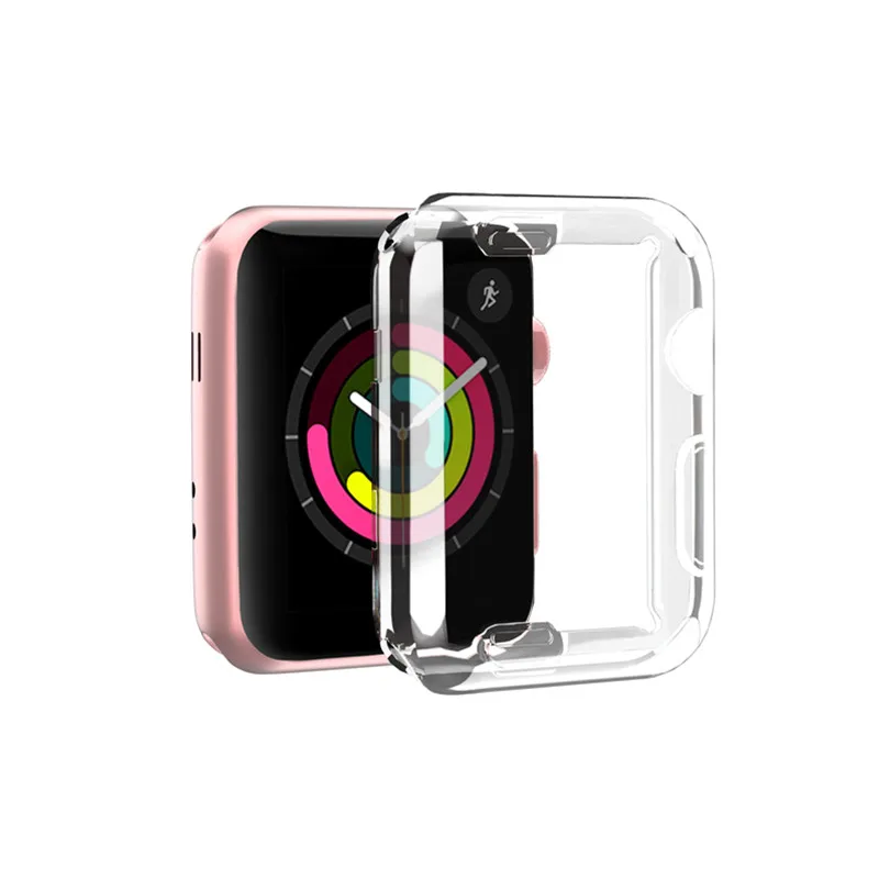 Новое поступление, полная защита, прозрачный мягкий чехол из ТПУ для Apple Watch, чехол 44 мм, 40 мм, 42 мм, 38 мм, iWatch Series 5, 4, 3, 2, чехол