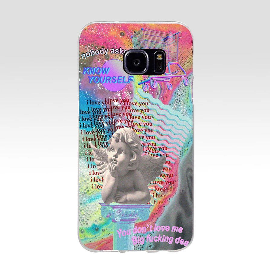 154H эстетика vaporwave Мягкий ТПУ силиконовый чехол для samsung Galaxy s6 s7 edge s8 s9 plus |