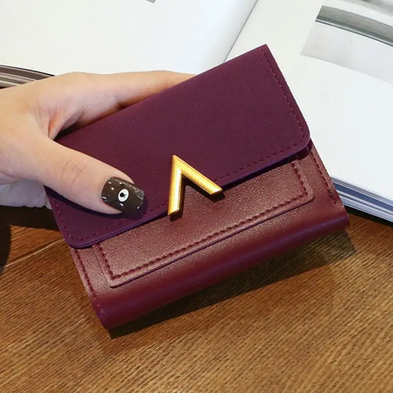 Новинка, маленький женский кошелек из матовой кожи Carteira Mini, женские кошельки и кошельки, короткий женский кошелек для монет, кредитный держатель для карт#96