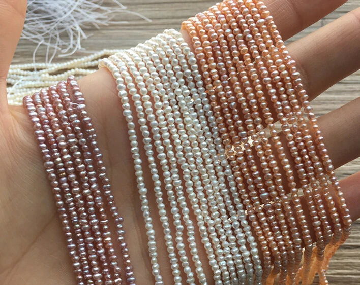 Натуральный пресноводного жемчуга 3-4 мм пробойник Класс micro flaw Мини DIY ручной