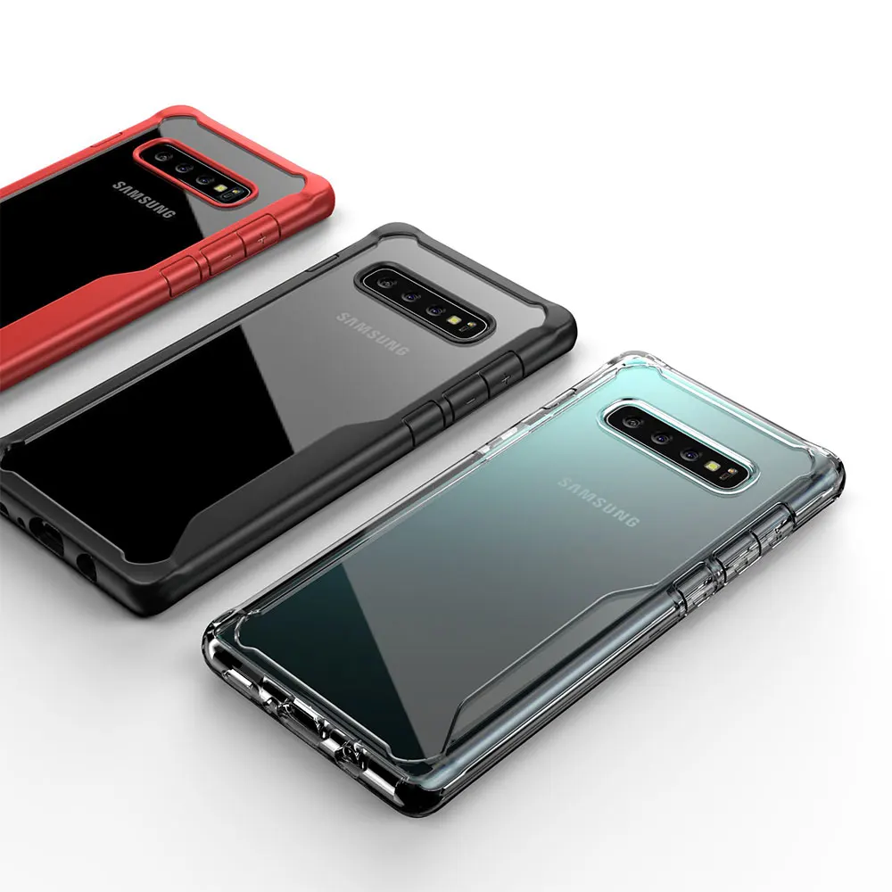 Противоударный бронированный чехол для Samsung Galaxy S21 Ultra S20 Note 20 S10 Plus 10 S10e прозрачный