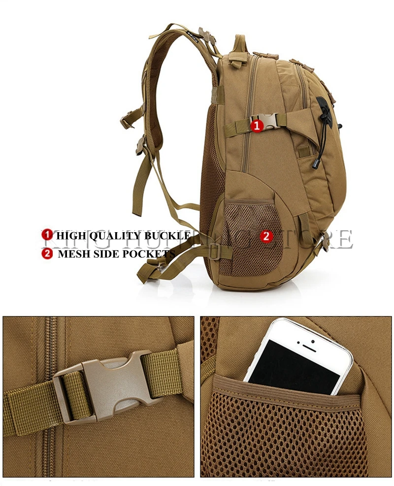 40л открытый спортивный Военный Тактический Рюкзак Molle Рюкзаки Кемпинг Треккинг Сумка Рюкзаки