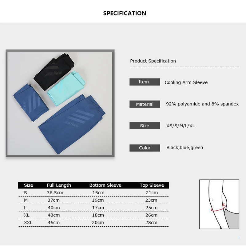 Одна пара Солнцезащитный охлаждающий рукав для рук чехол пеших прогулок бега