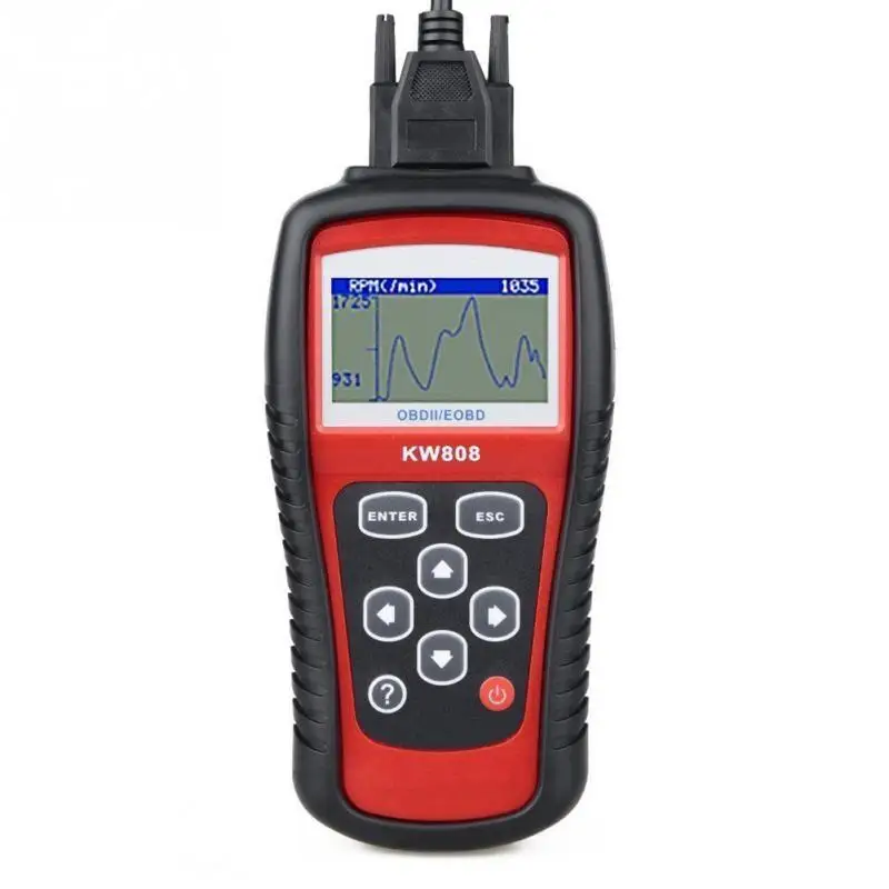 Автомобильный диагностический сканер KW808, универсальный диагностический прибор OBDII EOBD, PK Maxiscan MS509 ODB