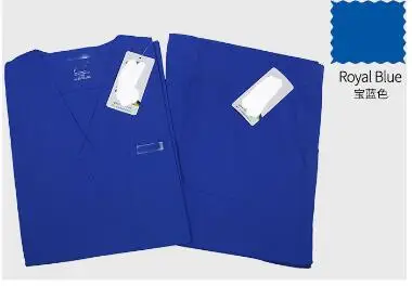 royal blue Медицинские мужские комплекты с коротким рукавом, Спецодежда для медсестер, Униформа, одежда для стоматологических клиник, для домашних животных, для больницы, комбинезоны, костюмы - Цвет: royal blue