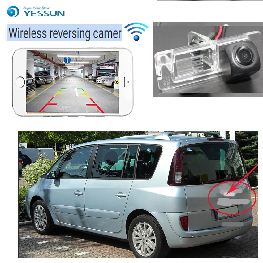 YESSUN new night vision waterproof car reversing wireless camera For Renault Laguna III Laguna 2 Laguna 3 2007~2015