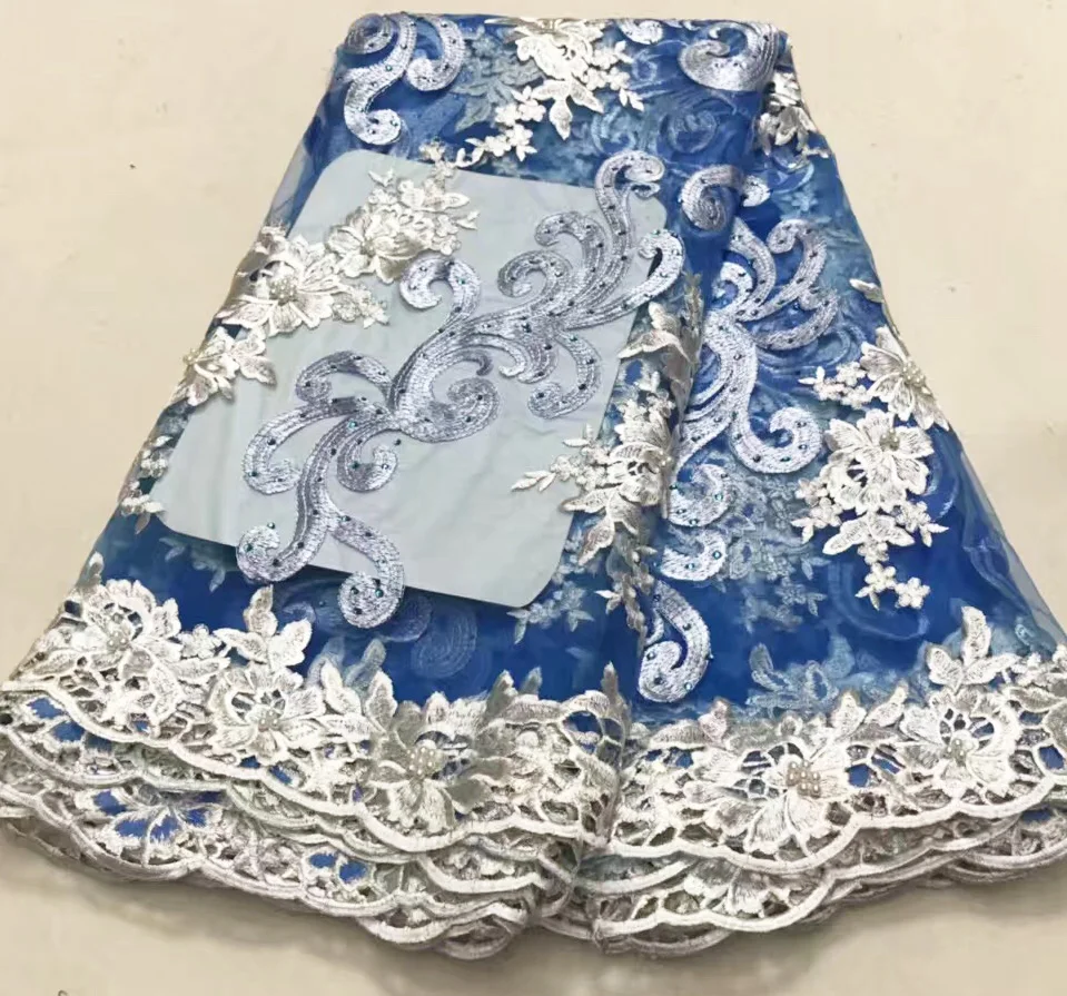 

French Lace Material High Quality Net African Lace Fabric With Stones For Nigerian Wedding African Lace A088-7