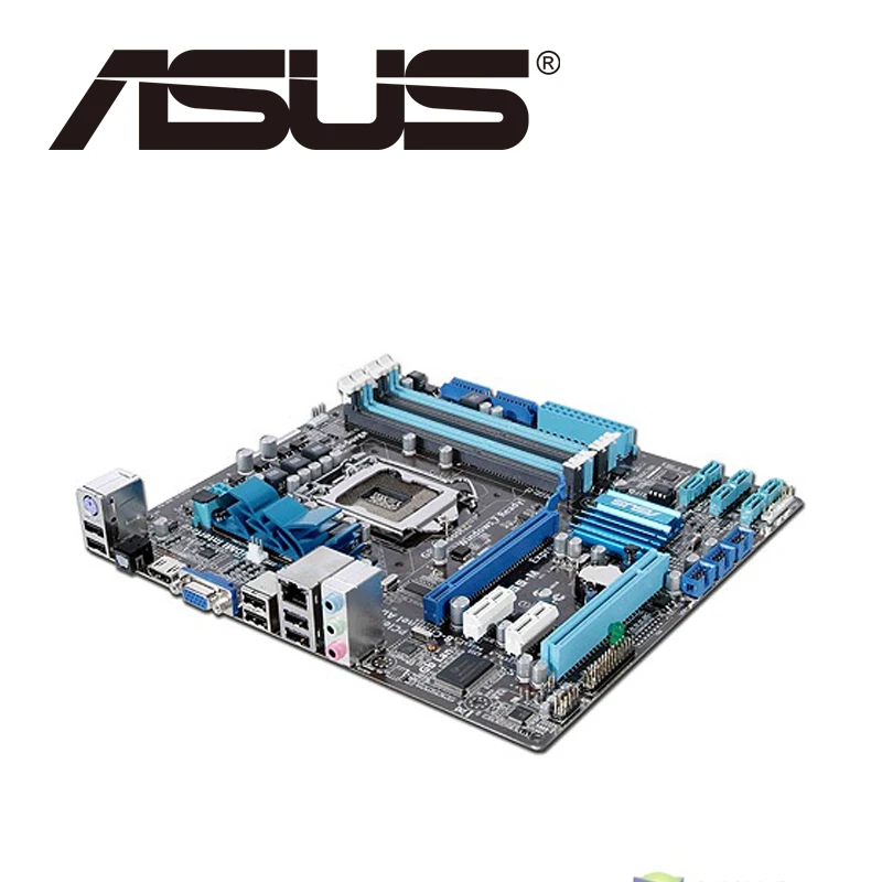 Настольная материнская плата Asus P7H55 M H55 Socket LGA 1156 i3 i5 i7 DDR3 16 гб ATX UEFI BIOS оригинальная