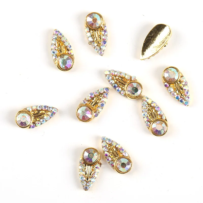 10 шт./лот 3d подвески для дизайна ногтей аксессуары перьев павлина блестящие