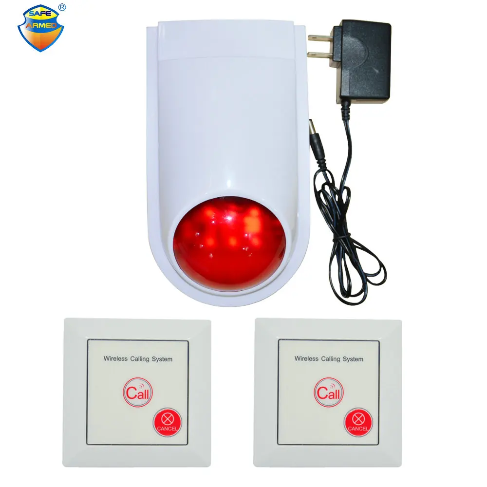 (1 комплект) Беспроводная система вызова Аварийная кнопка для громкого динамика