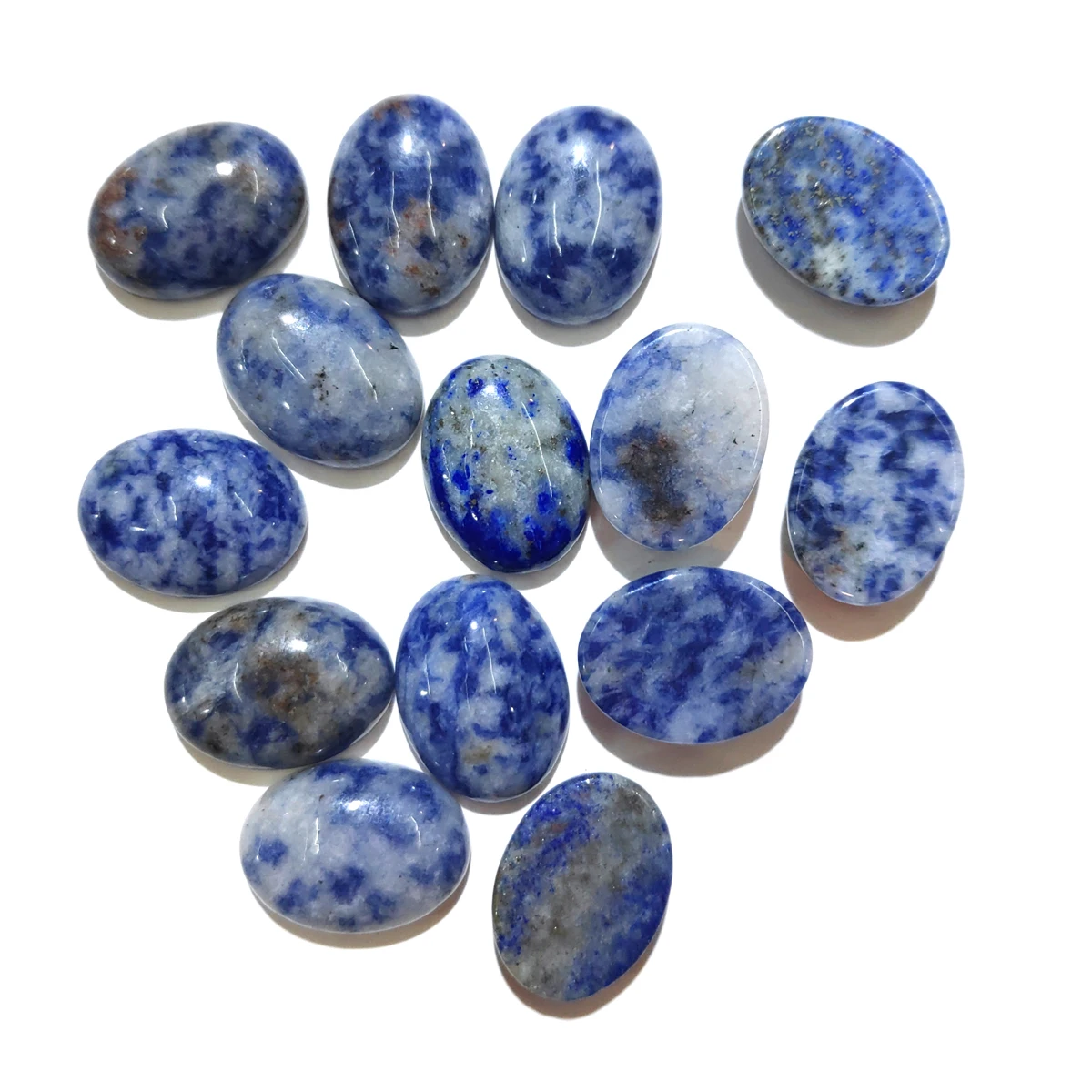 

Natural Stones Sodalite Cabochon 18x25mm 15x20mm 13x18mm 10x14mm Egg Shape No Hole For Making Jewelry DIY