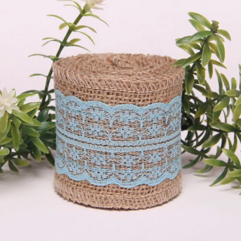 12 шт. Свадебная вечеринка лента для торта украшения натуральный лен джутовая