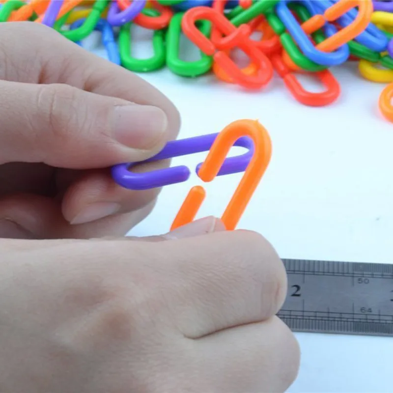 100 шт пластиковые разноцветные с клипсы крючки цепи кольца попугай птица