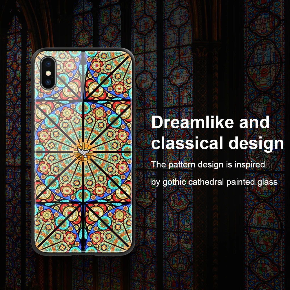 Nillkin чехол из закаленного стекла для iPhone Xs Чехол мобильного телефона Роскошный