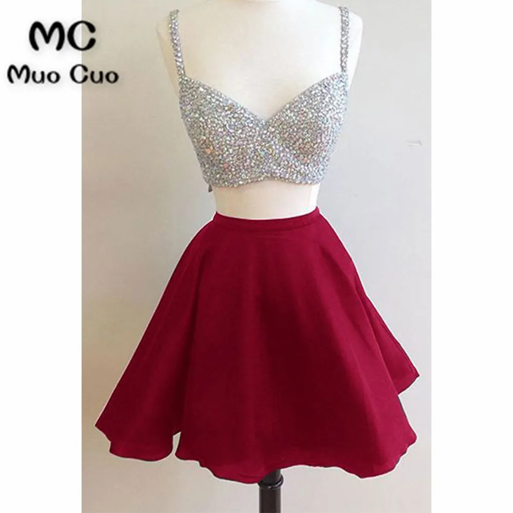 Сексуальное 2018 платье из двух частей платья на выпускной вечер встречи