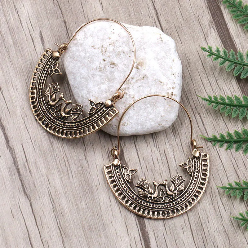 DoreenBeads модные висячие серьги древнего золота богемные филигранные винтажные