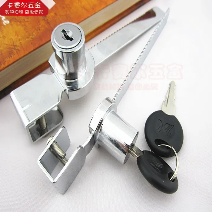 2pcs Universal Key Type Vitrine lock sliding Glass Cabinet Door Lock Very Easy To Install Safety Essential | Обустройство дома