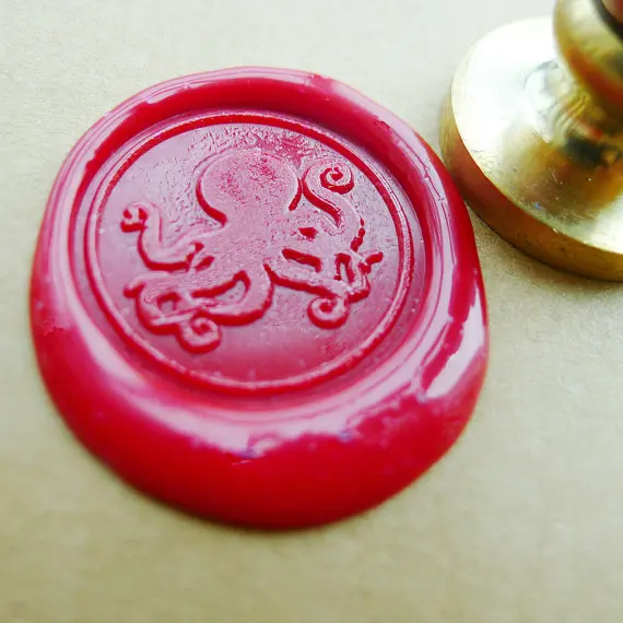 Осьминог печать/Уплотнение Воска уплотнение Морской животных WS093 | Дом и сад