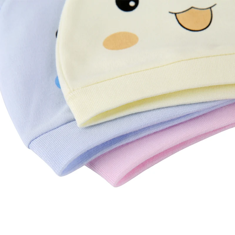 MezyTicky Summer 3pcs/pack Baby hat infant Cute Cotton Beanie hats for Newborns girls soft handmade quality Toddler Cartoon caps | Детская